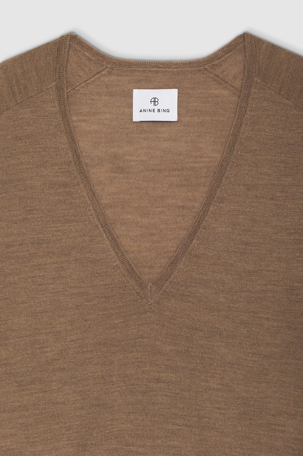 ANINE BING Aria Sweater - Camel - Detail View