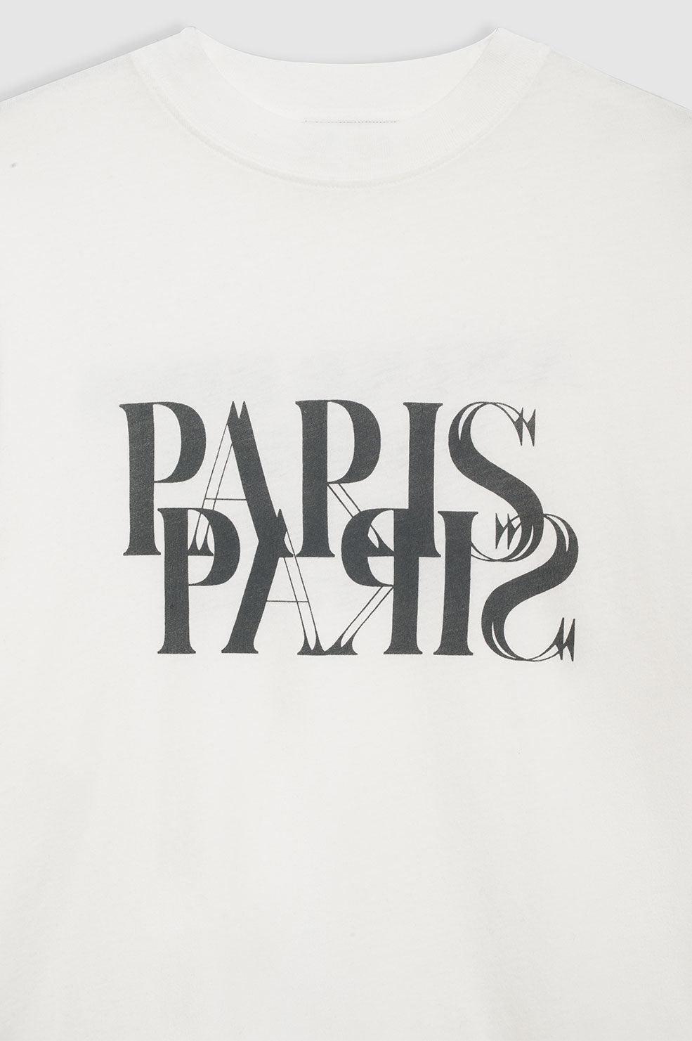 ANINE BING Avi Tee Paris - Ivory - Detail View