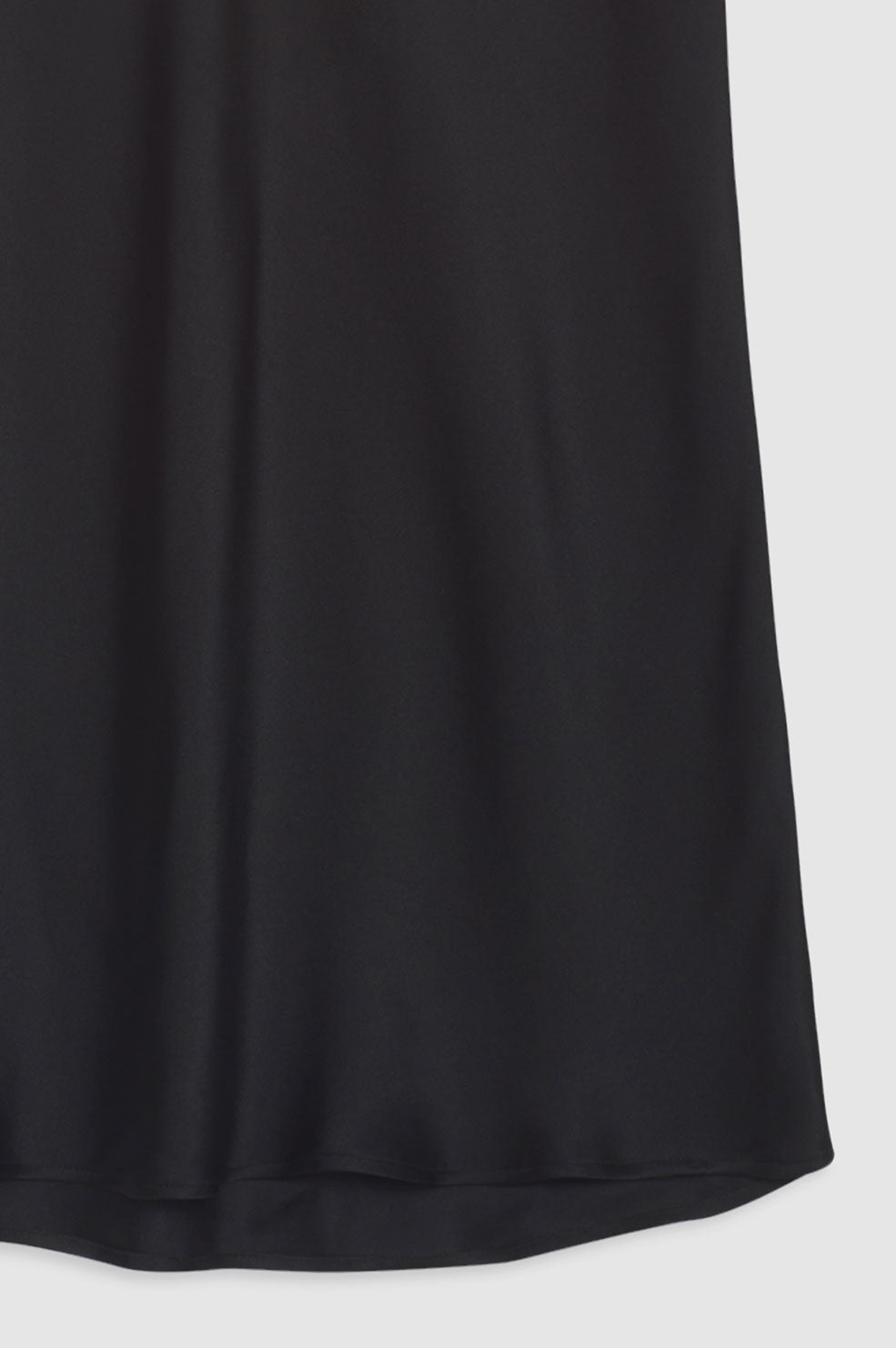ANINE BING Bar Silk Skirt - Black - Detail View