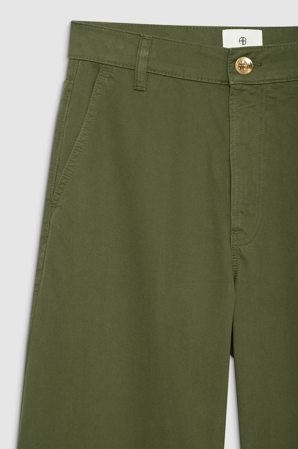 ANINE BING Briley Pant - Army Green - Detail View