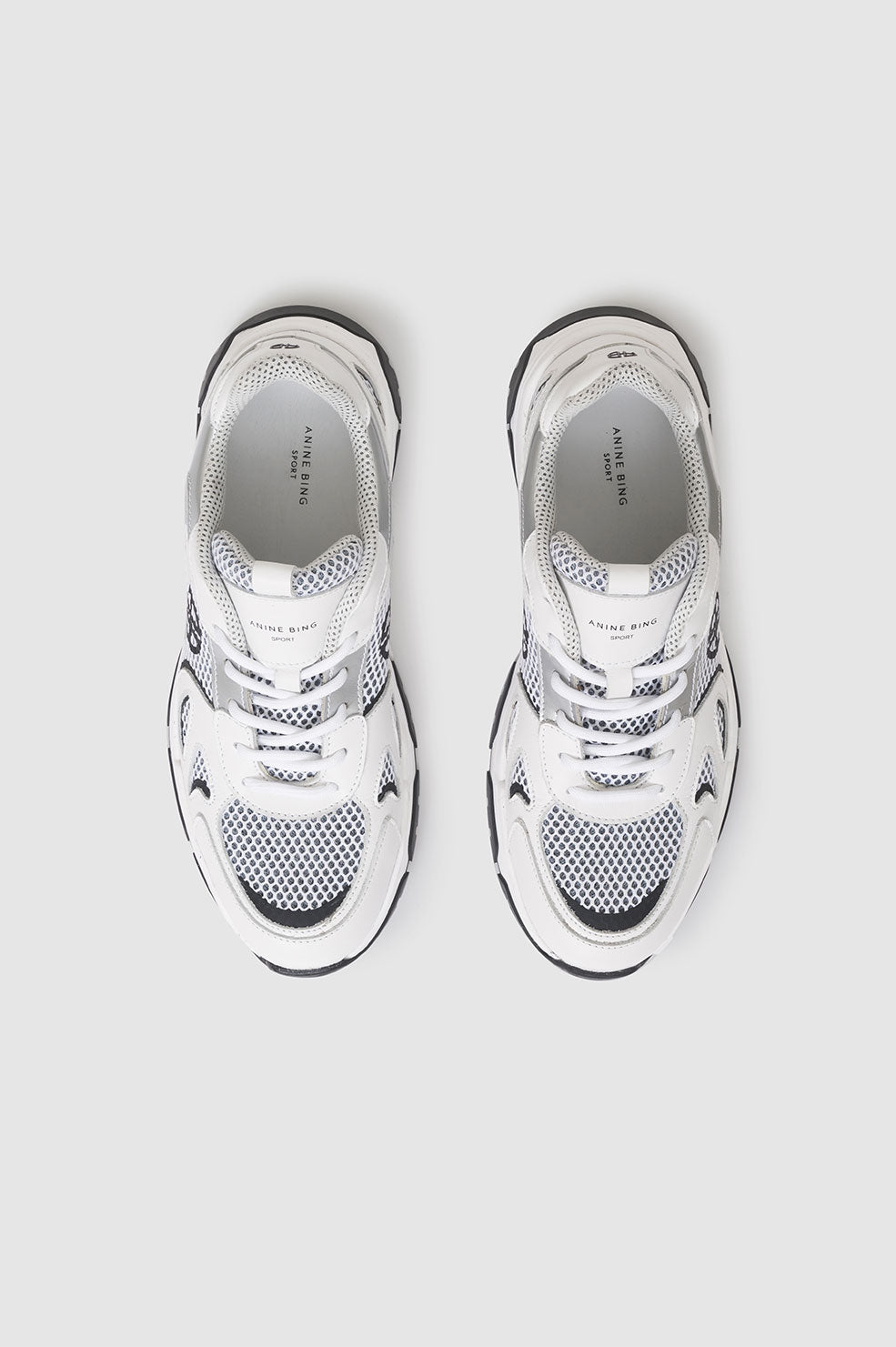 ANINE BING Brody Sneakers - White - Top Pair View
