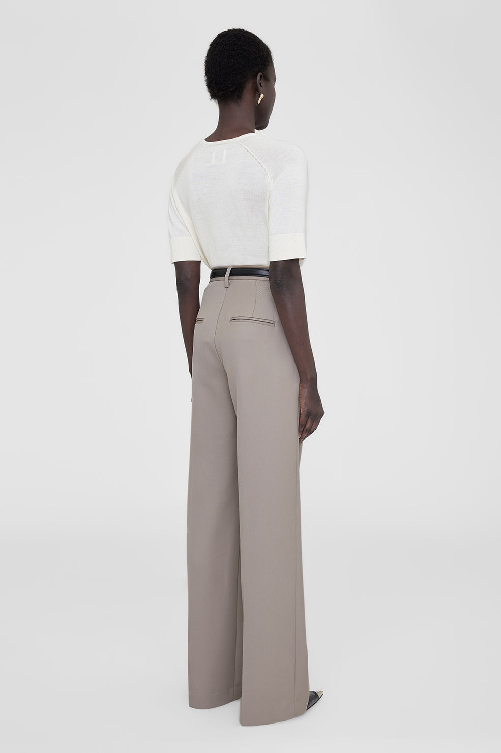 ANINE BING Carrie Pant - Taupe - On Model Back