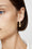 ANINE BING Chunky Diamond Hoops With Ball Charms - 14k Gold - On Model Close-Up