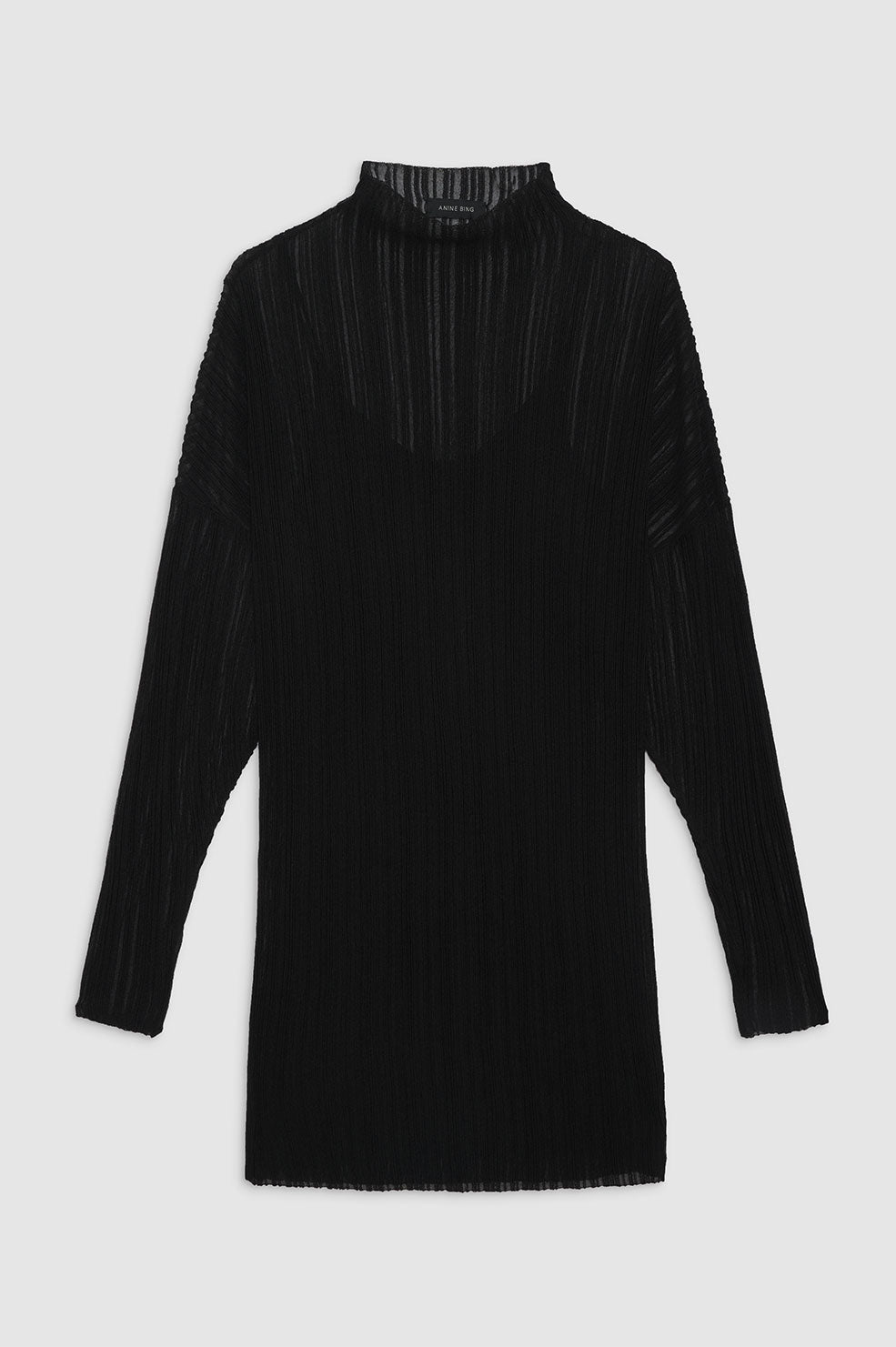 ANINE BING Clare Dress - Black - Front View