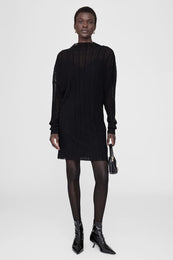 ANINE BING Clare Dress - Black - On Model Front