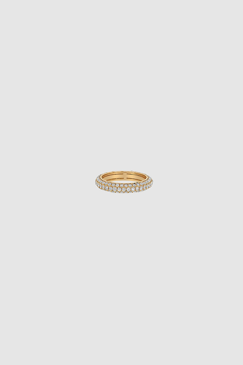 ANINE BING Delicate Diamond Pinky Ring - 14k Gold - Front View