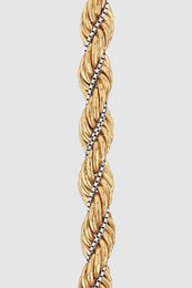 ANINE BING Rope Twist Necklace - 14k Gold - Detail View