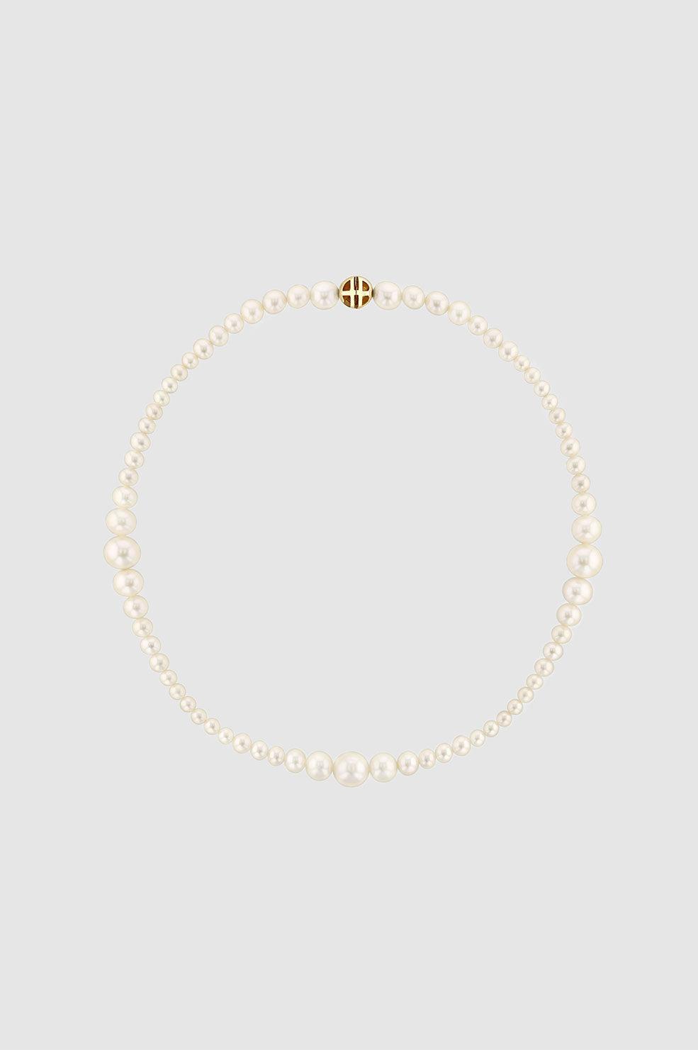 ANINE BING Gradual Pearl Necklace - 14k Gold - Front View