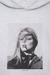 ANINE BING Harvey Sweatshirt AB X To X Brigitte Bardot - Grey - Detail View