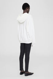 ANINE BING Harvey Sweatshirt - Ivory With Dark Sage - On Model Back
