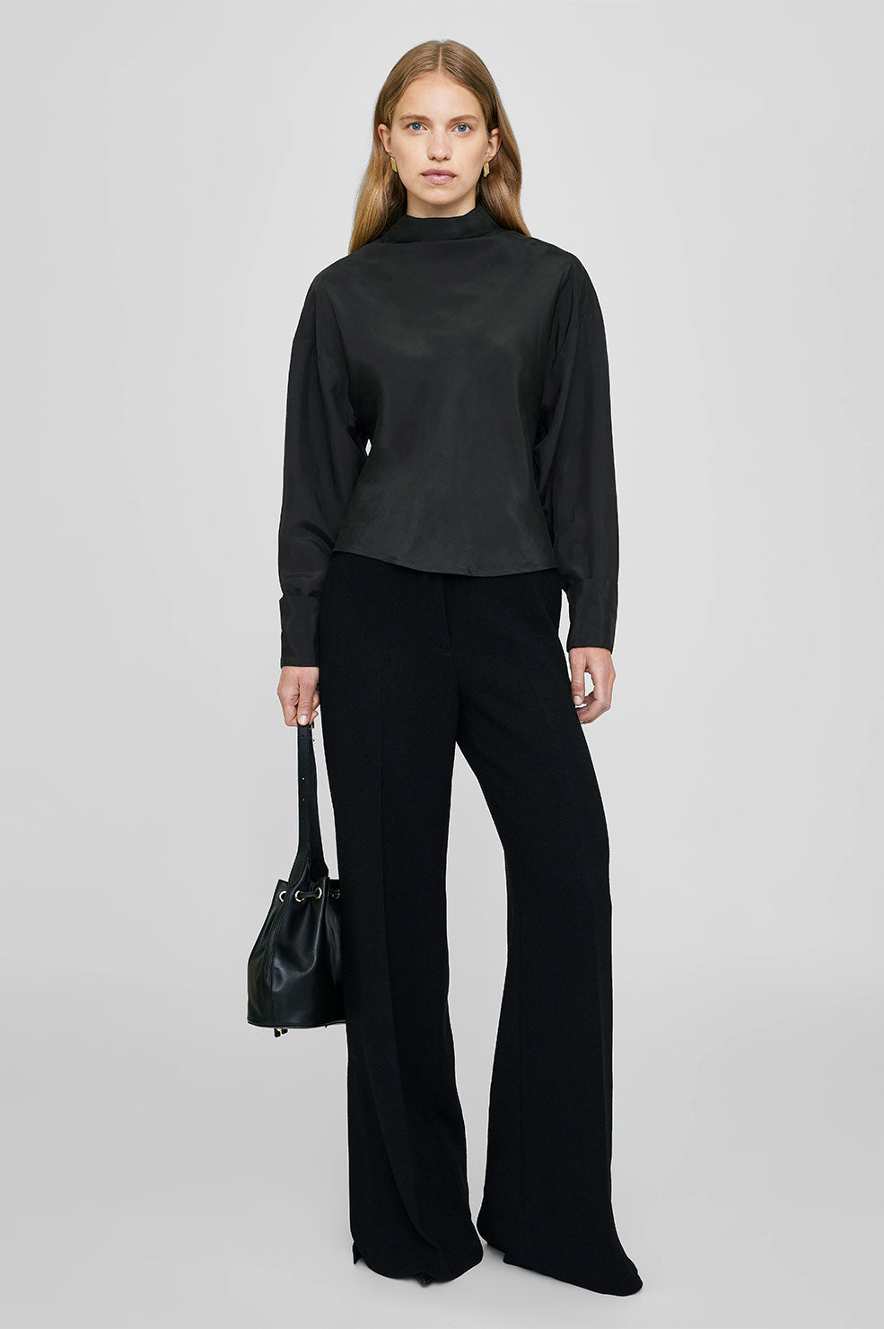 ANINE BING Ivy Top - Black - Front View