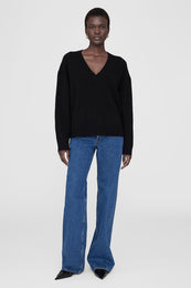 ANINE BING Lee Sweater - Black - On Model Front