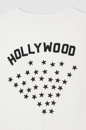 ANINE BING Louis Tee Hollywood - Ivory - Detail View