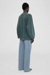 ANINE BING Miles Sweatshirt Anine Bing - Washed Dark Sage - On Model Back