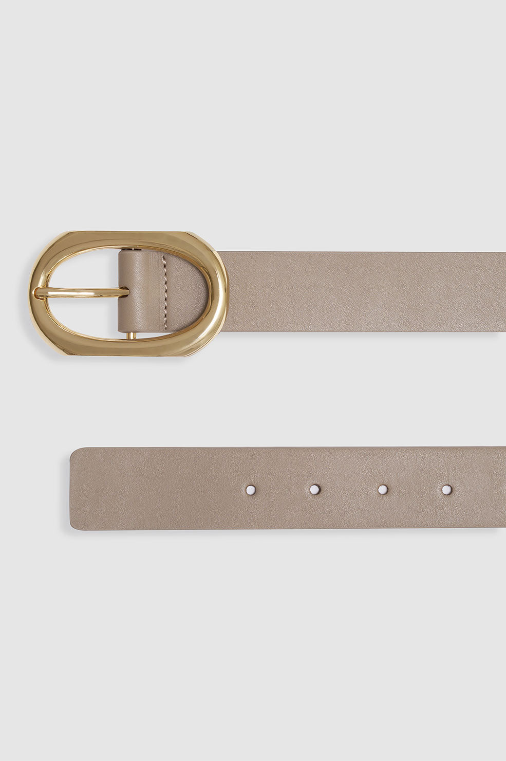 ANINE BING Signature Link Belt - Taupe - Detail View