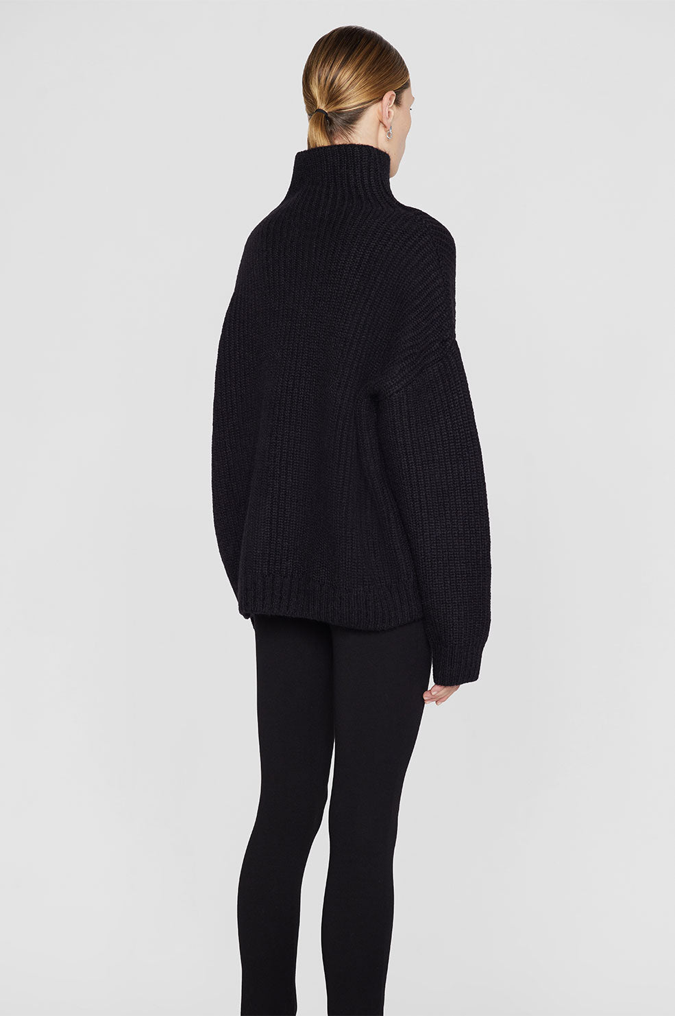 ANINE BING Sydney Sweater - Black - On Model Back