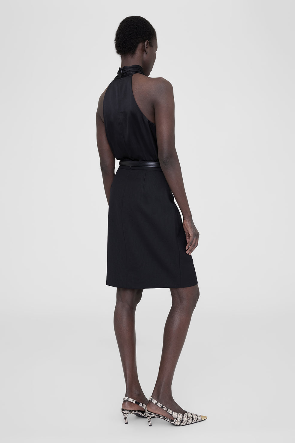 ANINE BING Vena Skirt - Black - On Model Back 
