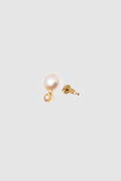 ANINE BING Mini Pearl Ball Studs - Gold - Detail View