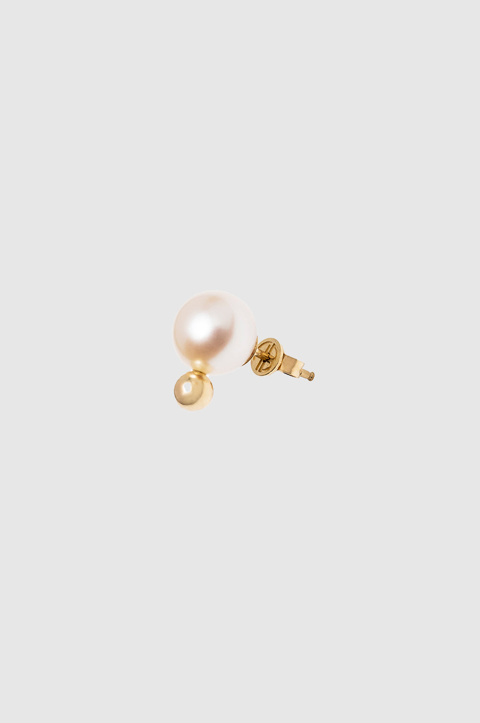ANINE BING Mini Pearl Ball Studs - Gold - Detail View