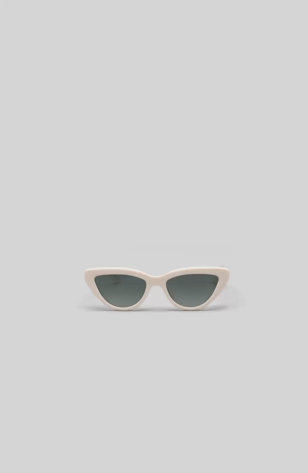 ANINE BING Sedona Sunglasses - Ivory - 360 Video View