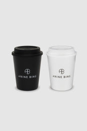ANINE BING AB Cup 2 Pack - White And Black - Front View Both