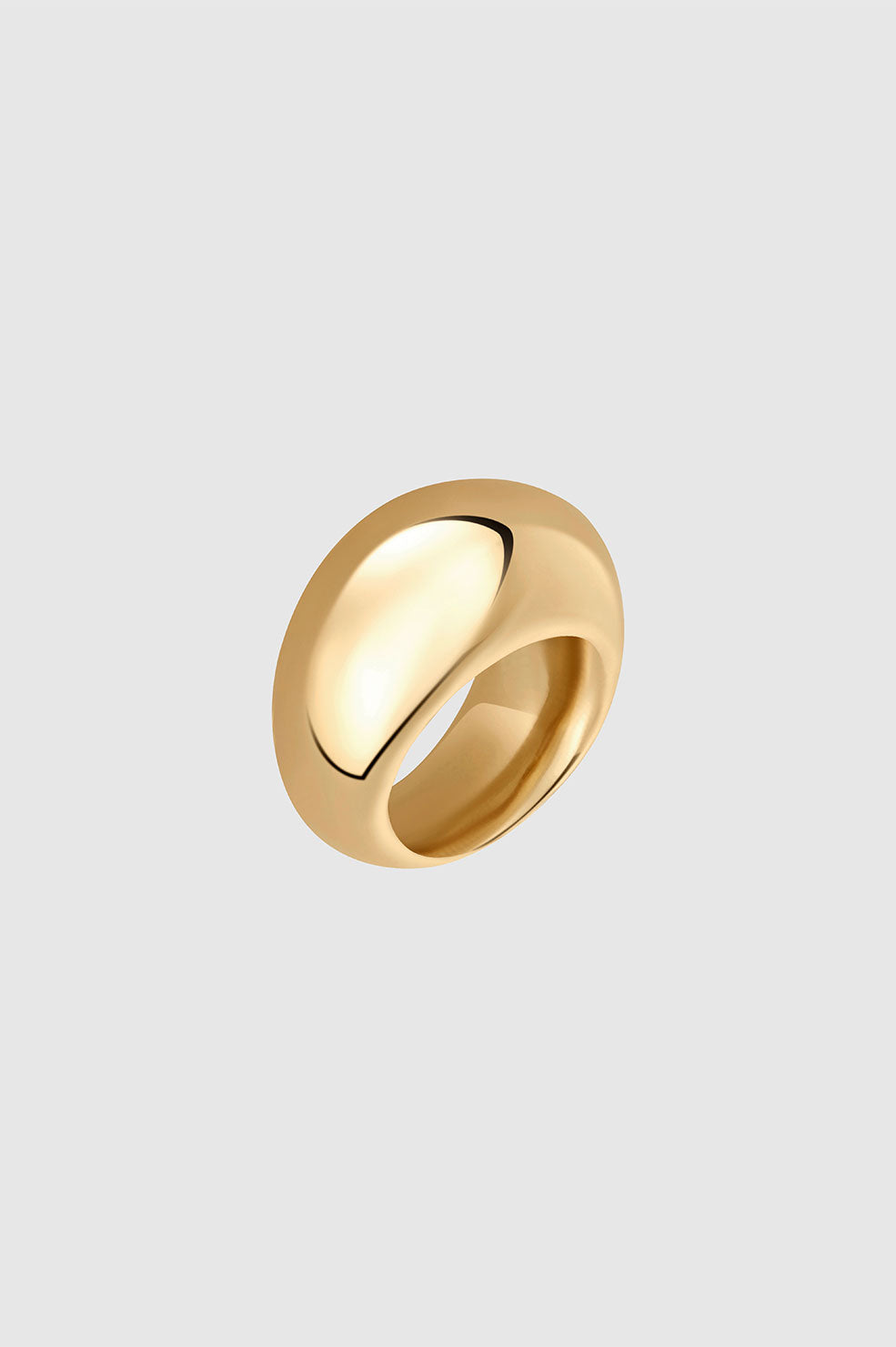 ANINE BING Bold Dome Ring - Gold - Front View