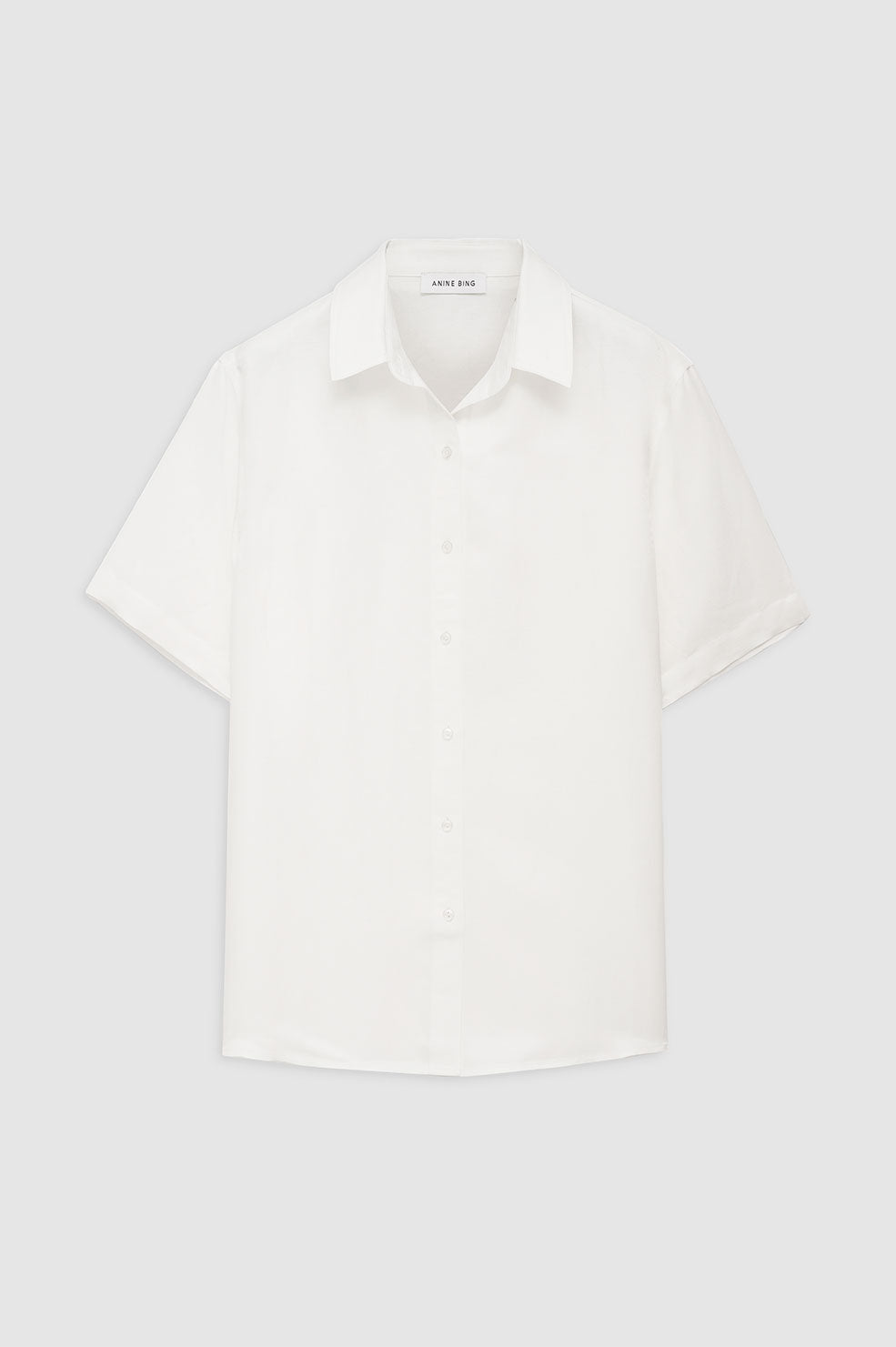 ANINE BING Bruni Shirt - White - Front View