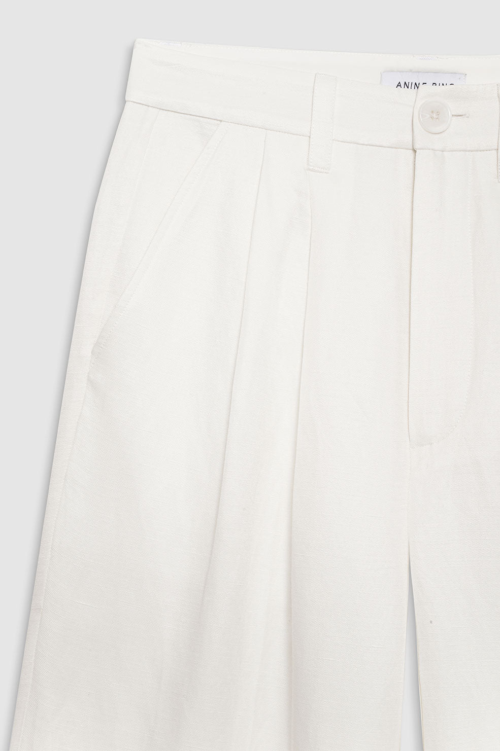 ANINE BING Carrie Pant - White - Detail View