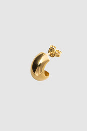 ANINE BING Chunky Open Hoops - Gold - Side View