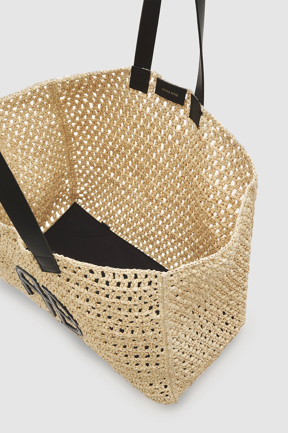 ANINE BING Large Rio Tote - Natural - Inside View