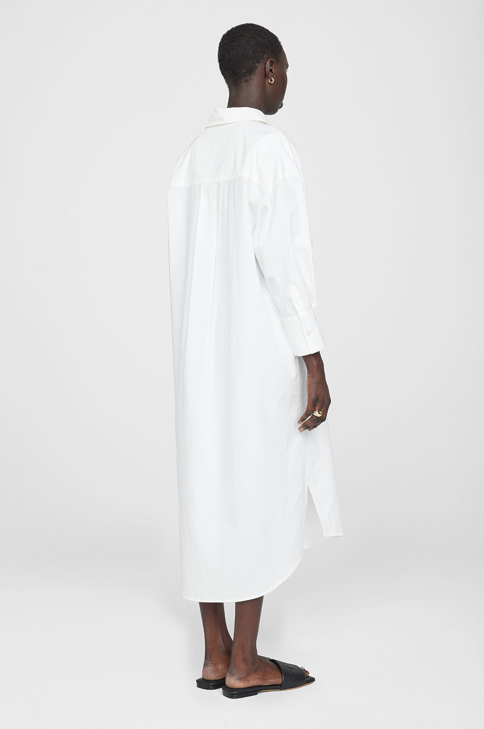 ANINE BING Mika Dress - White - On Model Back