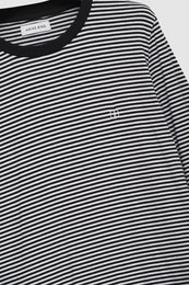 ANINE BING Rylan Tee - Black And White Stripe - Detail View