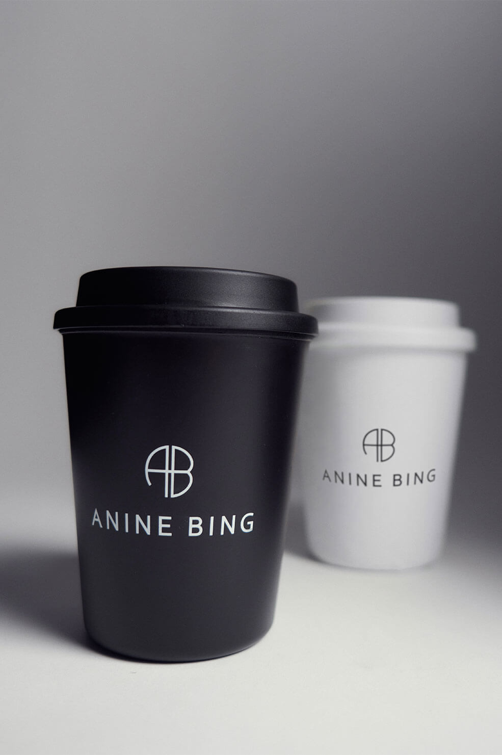 ANINE BING AB Cup 2 Pack - White And Black - Second Front View Both
