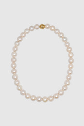 ANINE BING Classic Pearl Choker - Gold - Front View