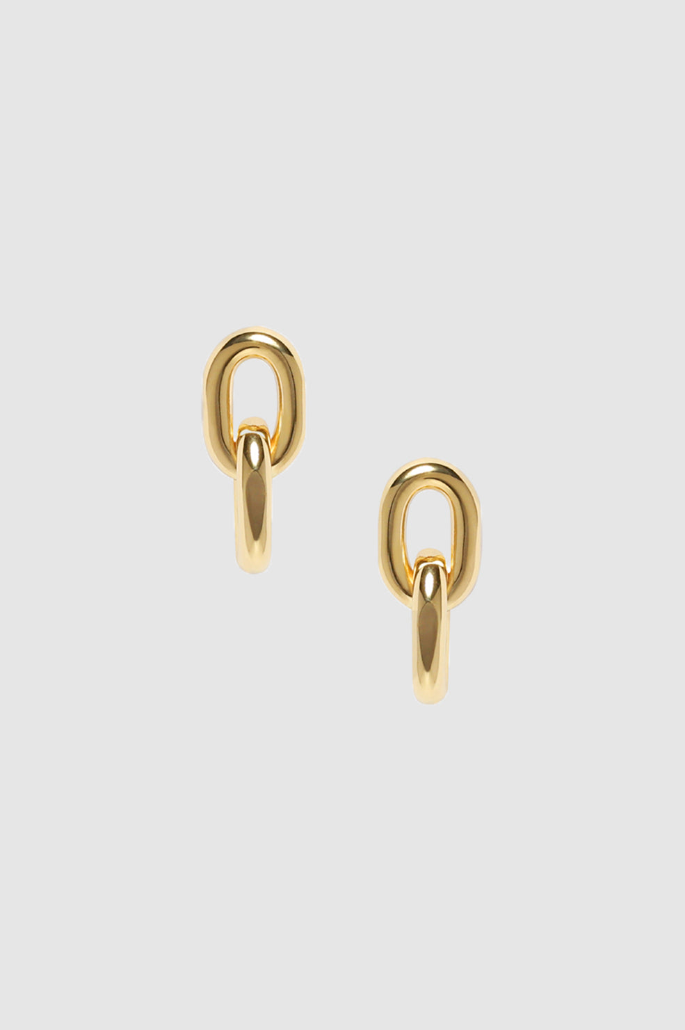 Link Drop Earrings - 14k Gold