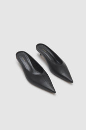 ANINE BING Rooney Mules - Black - Front Pair View